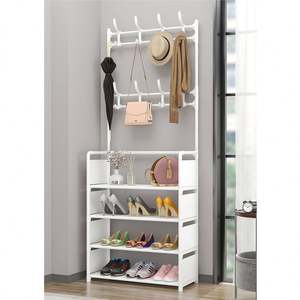 Porte-chapeaux à 4 niveaux, support à chaussures pour bébés et adultes, en fer métallique réglable - Product Image 5