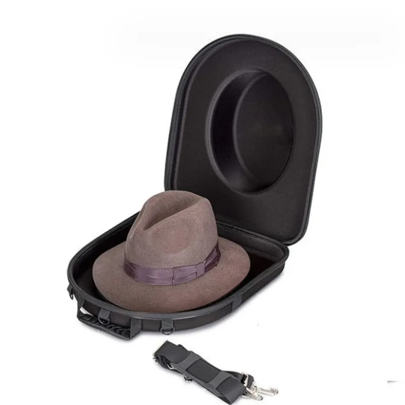 Custom EVA Waterproof Baseball Cowboy Bag Round Hard Shell Hat Travel Storage Bag Large Carrying For Caps EVA Case Holds 6 Hats