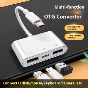 Ba-trong-một đa chức năng Loại-C điện thoại di động Android USB chuyển đa cổng OTG đọc TF tốc độ cao Mini Đầu đọc thẻ - Product Image 5
