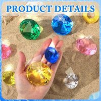 Diamants en acrylique verts de 40 mm pour remplir les vases, pour fêtes, événements, mariages, arts et artisanat, décorations d'anniversaire