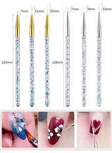 Kit de 36 outils de nail art professionnel pour salon, avec stylo de pointillage diamant et stylo de dessin à poils synthétiques, adapté aux débutants - Product Image 5