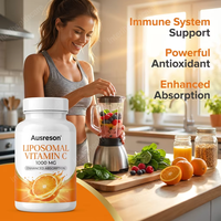 Ausreson OEM Lipozomal C Vitamini Tableti Özel Etiket Organik Bağışıklık Destekleyici Beyazlatıcı Cilt Takviyeleri 1000mg C Vitamini Tableti