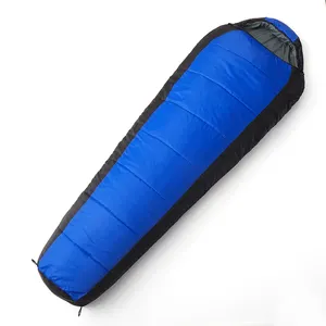 Best Seller Double Way Anti Snag Zip Customized Outdoor Top Rated Synthetic Mummy Sleeping Bag With Neck Baffle