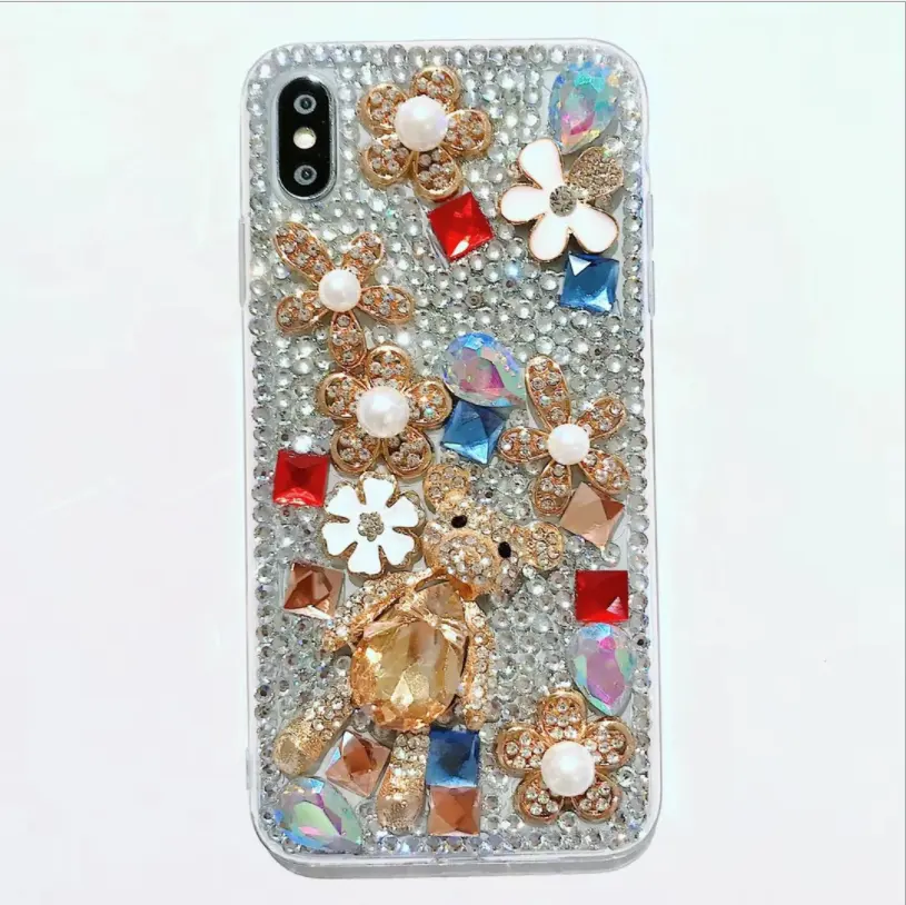 3D Handgemaakte Crystal Bling Vol Diamanten Kleurrijke Shiny Rhinestone Telefoon Case Voor Iphone X Xs/Xr/Xs Max case