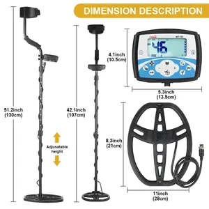 Detector de Metales Profesional MT705 de Alta Sensibilidad, Impermeable, para Localización Precisa de Oro y Tesoros Subterráneos, Fabricado en China Continental - Product Image 4