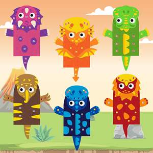 Dinosaurios DIY Wiggle Googly Eyes Storytelling Juego <span class=keywords><strong>de</strong></span> rol Arte Artesanía <span class=keywords><strong>Fieltro</strong></span> Calcetín Marioneta <span class=keywords><strong>de</strong></span> mano Kit <span class=keywords><strong>de</strong></span> fabricación - Product Image 4