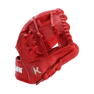 A2000 ถุงมือเบสบอล Kip ของญี่ปุ่น ถุงมือเบสบอลแบบกําหนดเอง ผู้ผลิตถุงมือซอฟต์บอลเบสบอลสีแดง