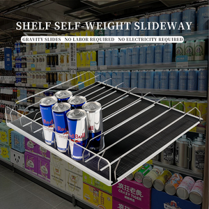 XLA, venta al por mayor, empujador de rodillos frontal inteligente, pantalla de alimentación por gravedad de bebidas, estante de supermercado, estante de rodillos de plástico, suministro de almacenamiento - Product Image 6