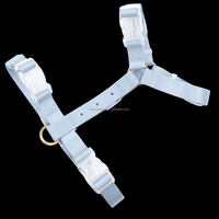 Maßgefertigte Charms Moodies Gepolstertes Plastik Verstellbares Wasserdichtes PVC-Nylon Anti-Zug H-förmiges Hundegeschirr-Set Großhandel Mode