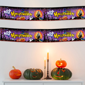 Cortina de flecos de aluminio con temática de Halloween de 1.8m, con fantasmas, calabazas y ángeles de la muerte, para fotomatón, puerta o telón de fondo - Product Image 5