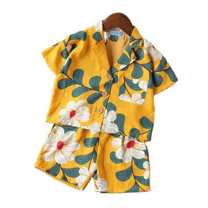 Summer Kids Clothing Sets Fashion Floral Printed Soft Children Thin Breathable T-Shirt + Shorts 2Pcs Suits Baby Boys Clothes