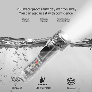 S11 Mini Pocket USB sạc Keychain LED Đèn Pin chất lượng cao siêu ray <span class=keywords><strong>400</strong></span> lumens <span class=keywords><strong>Torch</strong></span> với sst20 LED cảnh báo ánh sáng - Product Image 2