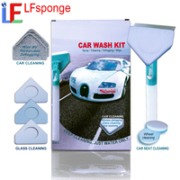 Nouveau Kit de Nettoyage en Mélamine pour l'Entretien Automobile Tout-en-un : Éponge, Tampon et Accessoires pour Vitres, Désembuage, Verre et Cuir