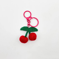 Porte-clés Amigurumi fait main en crochet, breloque mignonne pour sac, porte-clés de voiture, pendentif de sac à main en forme de fruit, cadeau pour homme et femme