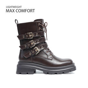 Bottines Martin à semelle épaisse pour femmes, nouveau style d'hiver, bottines courtes rétro britanniques, bottes pour femmes Melard - Product Image 5