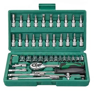 Kit de clés à douilles universelles de 46 pièces en acier au carbone pour la réparation de voitures et de motos (garantie de 12 mois) - Product Image 2