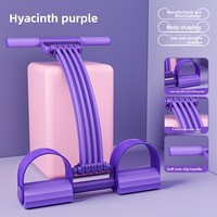 8 Tubes Élastiques de Résistance Réglables pour Fitness avec Pédale, Corde de Traction pour Sit-up et Étirements Corporels Complets