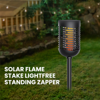 Pour Dayoung Jardin Rechargeable Solaire Flamme Torche Étanche IPX4 TUEUR DE MOUSTIQUES LAMPE Bug Zapper pour Insectes Volants ABS Materia