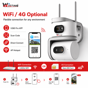 Cámara WiFi Wistino <span class=keywords><strong>V380</strong></span> <span class=keywords><strong>Pro</strong></span> de Doble Lente PTZ para Exteriores con Seguimiento Automático, Visión Nocturna <span class=keywords><strong>en</strong></span> Color, Audio Bidireccional, Detección de Movimiento, Cámara CCTV - Product Image 3