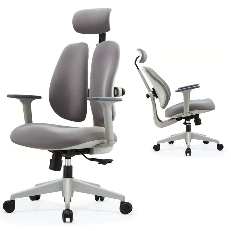 Beige PU Computer Desk Chairs Automatic