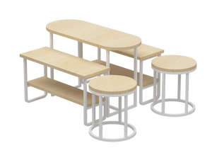 Hiện đại xách tay & thân thiện với môi 5-kệ kim loại & gỗ chống nước bán lẻ Bảng hiển thị cho cửa hàng bán hàng - Product Image 2