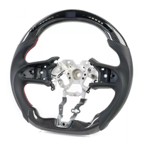 Nouveau volant de direction en fibre de carbone véritable à LED tendance pour Infiniti Q50 Q60 2017-2022, cuir noir, volant de direction sport pour voiture
