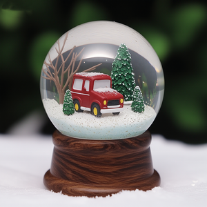 كرة ثلجية مخصصة لعيد الميلاد من الأكريليك المطبوع، تذكار وديكور منزلي - Product Image 4