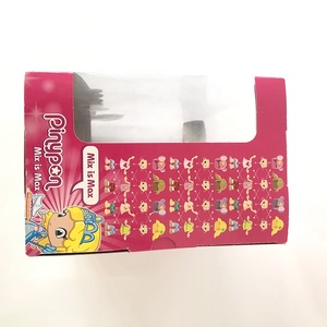 Hộp Quà Giấy Tráng 400G Với Búp Bê Tự Làm Bằng Nhựa PVC Trong Suốt Lớn Màu Đỏ Có Cửa Sổ - Product Image 4