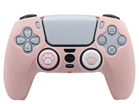 Singe mythologique noir pour PS5 coque en silicone P5 Kit de Protection de contrôleur de jeu Rumble Stick Cap remplacement antichoc
