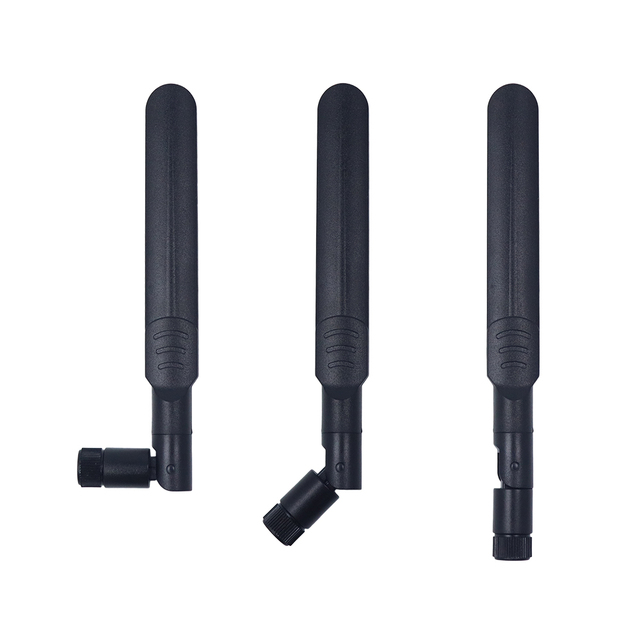 High Gain 2.4G 5G 5.8G Dual-Band Folding Propeller Antenna 6DBI Black External Wifi Antenna with for SMA Male Plug Connector