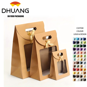 Nouveau Style <span class=keywords><strong>sac</strong></span> en papier Kraft autoportant couverture à rabat à main pour noël saint valentin fête du printemps sacs <span class=keywords><strong>de</strong></span> fête <span class=keywords><strong>de</strong></span> mariage - Product Image 1