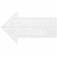 Plaque en métal vintage The Dock Arrow, décor mural nautique pour bar de marina, gaufrée, personnalisée, vente en gros directe d'usine OEM