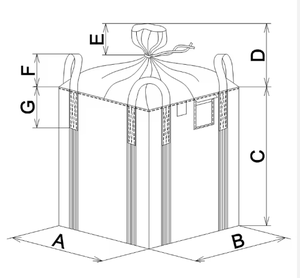 מפעל שקית <span class=keywords><strong>jumbo</strong></span> שקית טון פיבי נשימה עבור 1000 ק "ג מיכל 20 רגל ק" ג עבור פסולת בנייה - Product Image 6