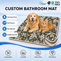 Tapis de sol en velours éponge vert forêt, motif floral de jardin, avec points en silicone anti-perforation pour chambre et canapé