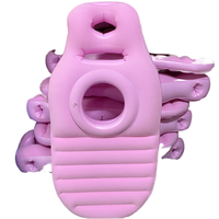 Oreiller de grossesse gonflable pour dormir sur le ventre, coussin de maternité en PVC floqué avec trou pour soutenir le ventre et soulager les douleurs dorsales