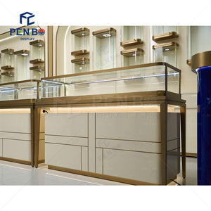 تصميم مجاني لمنصات عرض المجوهرات المخصصة، خزانة مجوهرات ذهبية، حل تجديد متجر المجوهرات والماس - Product Image 4