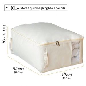 Sac de rangement en toile pour couettes, sac de rangement et de finition pour vêtements, sac de rangement domestique grande capacité - Product Image 2