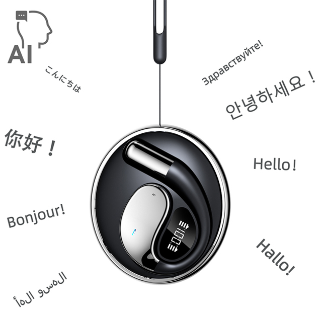 Latest Bluetooth In-Ear Earphones Airbuds TWS Business Meeting Travel Real Time Translation Rotation Waterproof Wireless Earbuds