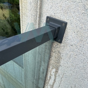 Lan can kính sàn gắn bên ngoài nhôm U cơ sở kênh giày kính cường lực lan can ban công lan can kính không khung - Product Image 2