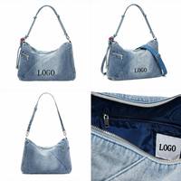 Bolso Bandolera de Mezclilla Personalizado, Bolso de Mano Clásico Retro para Mujer, Bolso Cruzado de Mezclilla