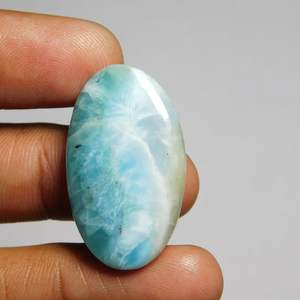 Larimar ธรรมชาติ 100% พลอย Larimar ที่ไม่ซ้ําใครและน่าทึ่งสําหรับเครื่องประดับทําหินทรงกลม Larimar พลอยหลวมขายจํานวนมาก - Product Image 5