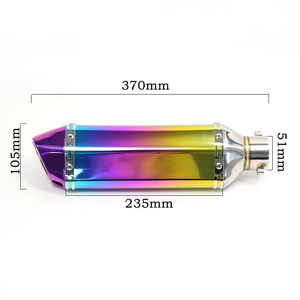 Silenciador de venta hexagonal de color directo del fabricante, escape de motocicleta <span class=keywords><strong>ahm</strong></span> para silenciador gladius DL250 SV650A sfv650 - Product Image 6