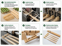 Brosse à dents en bambou biodégradable du fabricant direct d'usine avec des poils de sanglier compostables naturels