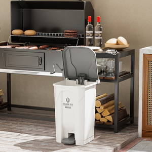 Yyyn 20l/30l चिकित्सा सैनिटरी अपशिष्ट बिन पीपी सामग्री सेंसर पेडल आउटडोर कचरा रसोई के लिए बड़े स्टाइल रीसाइक्लिंग बिन - Product Image 5