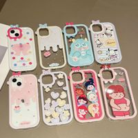Étui de téléphone pour iPhone 12 11ProMax, étui de protection souple imperméable de luxe, motif de dessin animé de monstre, pour Apple 15, étui de téléphone pour fille