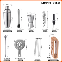 Ensemble de support en bois de bambou, Stand personnalisé directement à l'usine, outils pour Bar de luxe en acier inoxydable pour boisson, machine à Cocktail, pour la maison