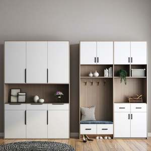 ตู้ใส่รองเท้าทำจากไม้แบบทันสมัยสำหรับใส่เข้าบ้านวิลล่าโรงแรมหรืออพาร์ทเมนต์ห้องนั่งเล่นชั้นวางรองเท้า - Product Image 1