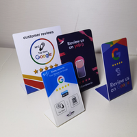حامل بطاقات NFC RFID من البلاستيك PVC قابل للتخصيص، مقاوم للماء، بتردد 13.56 ميجاهرتز، سطح لامع/غير لامع/مطفي، لمراجعات جوجل ووسائل التواصل الاجتماعي وقوائم الطاولات