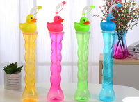 Gobelet en plastique coloré pour slush, best-seller, long gobelet en plastique pour bière avec paille
