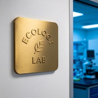 Plaque de numéro de chambre 3D en laiton brossé sur mesure pour immeuble résidentiel multi-appartements